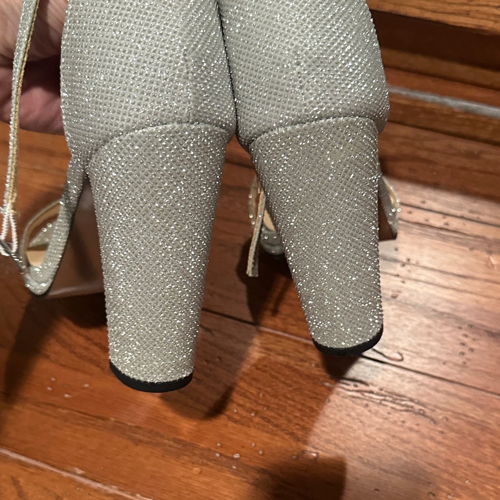 Silver Glitter Heels - Picture 4 of 6